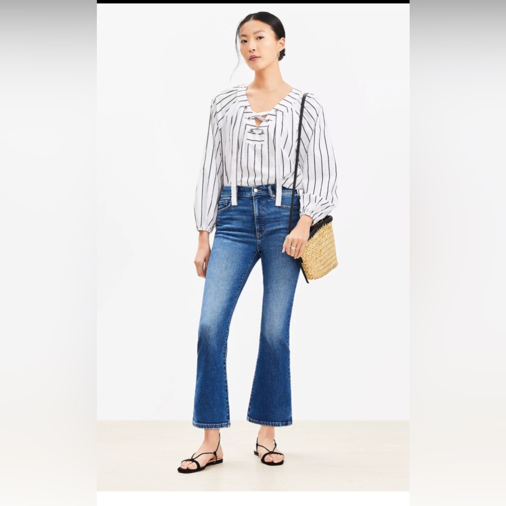 LOFT High Rise Kick Crop Jean.